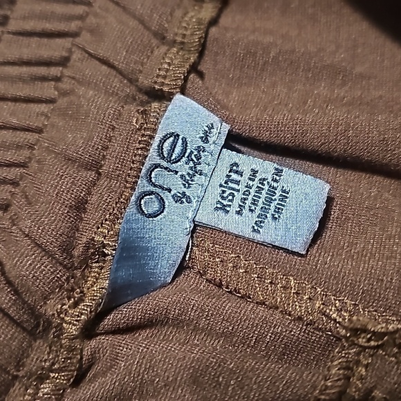 One by Chapter One Brown‎ Joggers Pants Size XS NWT - Picture 2 of 5